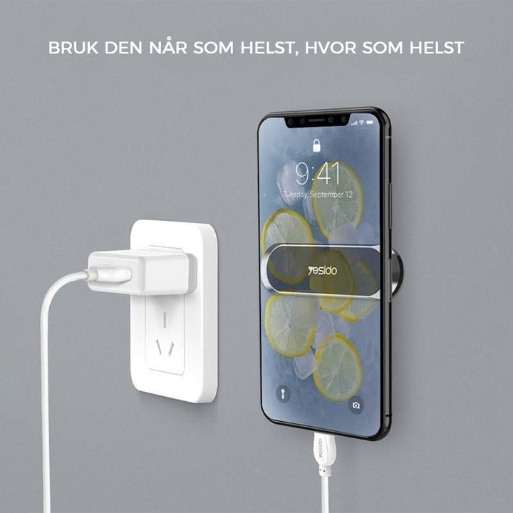 "Magnetisk telefonhållare med 360° rotation, kompakt design i svart, silver och gyllene för bil och hem."