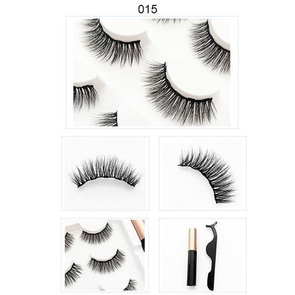 "Magnetiska återanvändbara ögonfransar med eyeliner, 5 magneter per frans, naturligt stilrent utseende"