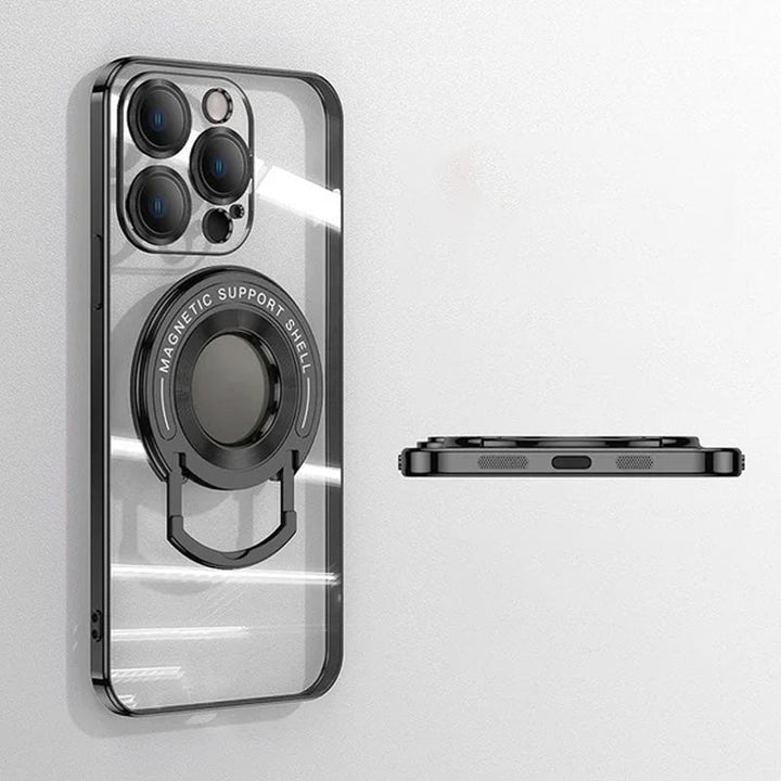 "Magnetiskt iPhone-skal med hållare, TPU-material, anti-gulning, flera färger, stilrent och funktionellt för daglig användnin
