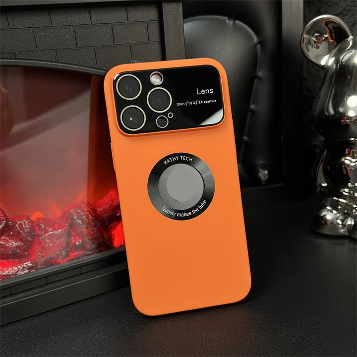 "Magnetiskt iPhonefodral med starkt skydd, 360-graders skydd, kristallklar design, laddstöd, dammtät funktion."