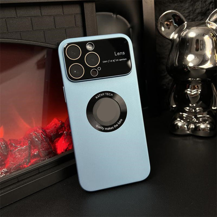 "Magnetiskt iPhonefodral med starkt skydd, 360-graders skydd, kristallklar design, laddstöd, dammtät funktion."