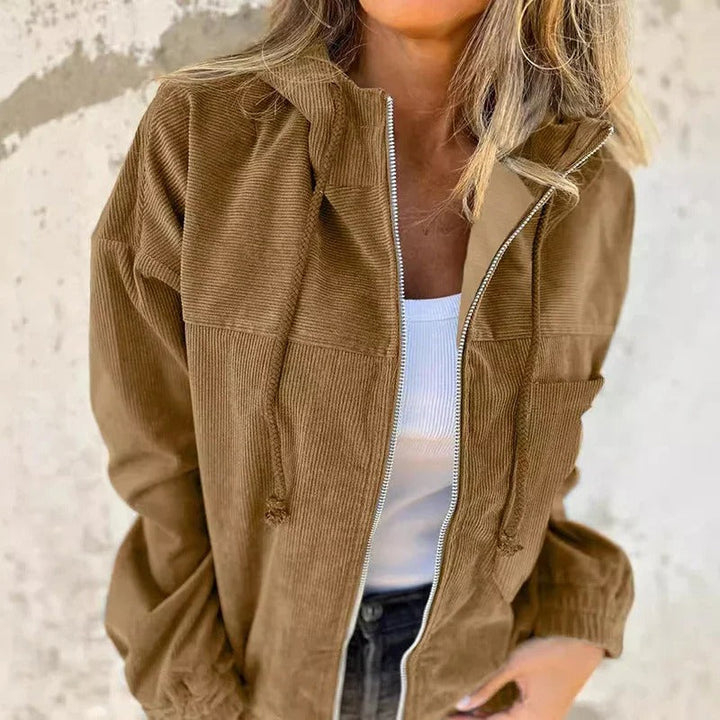 Damkläder dam casual huva jacka i snygg design för vardagslook och dam