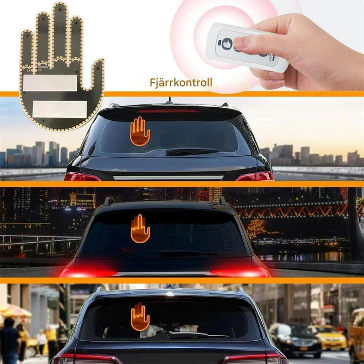 Demonstration av GlowHand handlampa och fjärrkontroll i bil