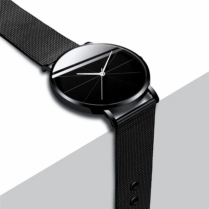 Exklusiv accessoar för män i form av ett klassiskt armbandsur i profil