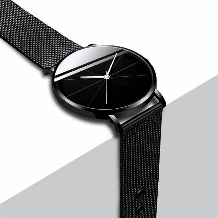 Exklusiv accessoar för män i form av ett klassiskt armbandsur i profil