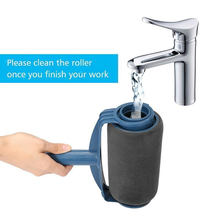 Mångsidig målarroller med ergonomiskt handtag, microfiber, effektiv och hållbar, perfekt för jämn målning av väggar och tak.