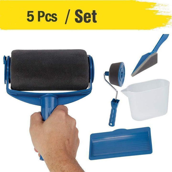 Mångsidig målarroller med ergonomiskt handtag, microfiber, effektiv och hållbar, perfekt för jämn målning av väggar och tak.