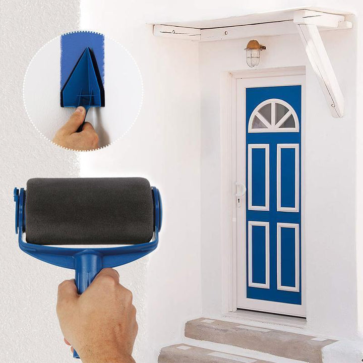 Mångsidig målarroller för rengöring med ergonomiskt handtag.
