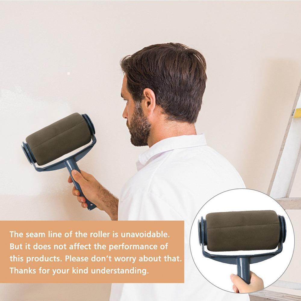 Mångsidig målarroller med ergonomiskt handtag, microfiber, effektiv och hållbar, perfekt för jämn målning av väggar och tak.