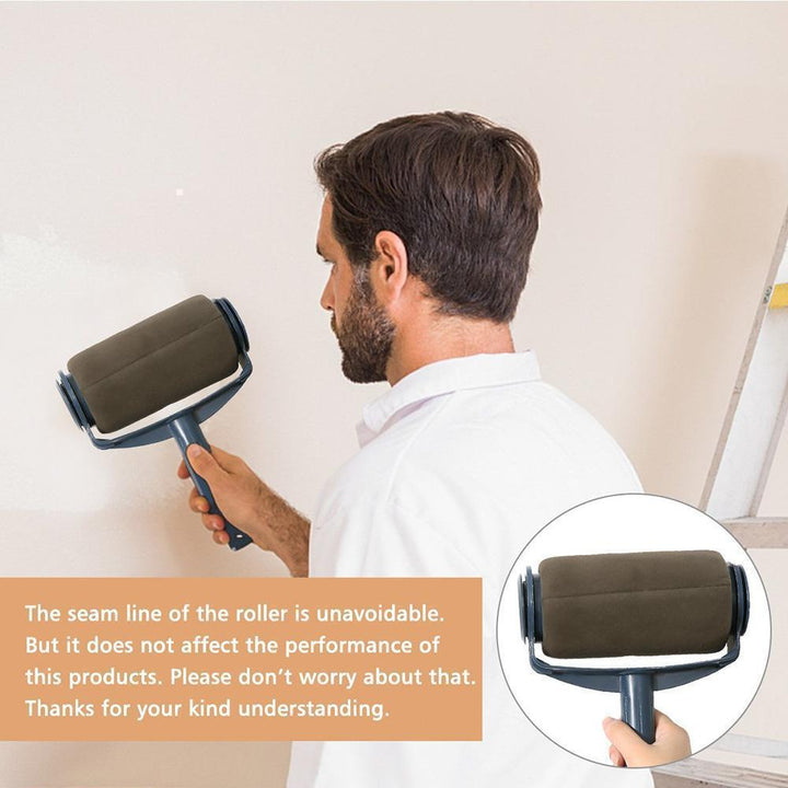 Mångsidig målarroller med ergonomiskt handtag, microfiber, effektiv och hållbar, perfekt för jämn målning av väggar och tak.