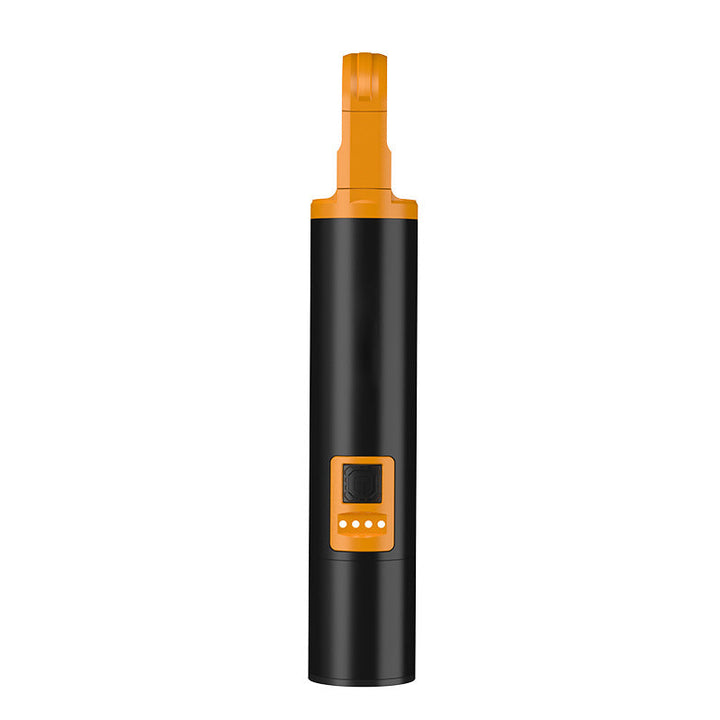 "Mångsidig Super Power LED-ficklampa med 1000 lumen, robust design, XHP50 LED, svart kropp, 3 ljuslägen, IP4-klassad."