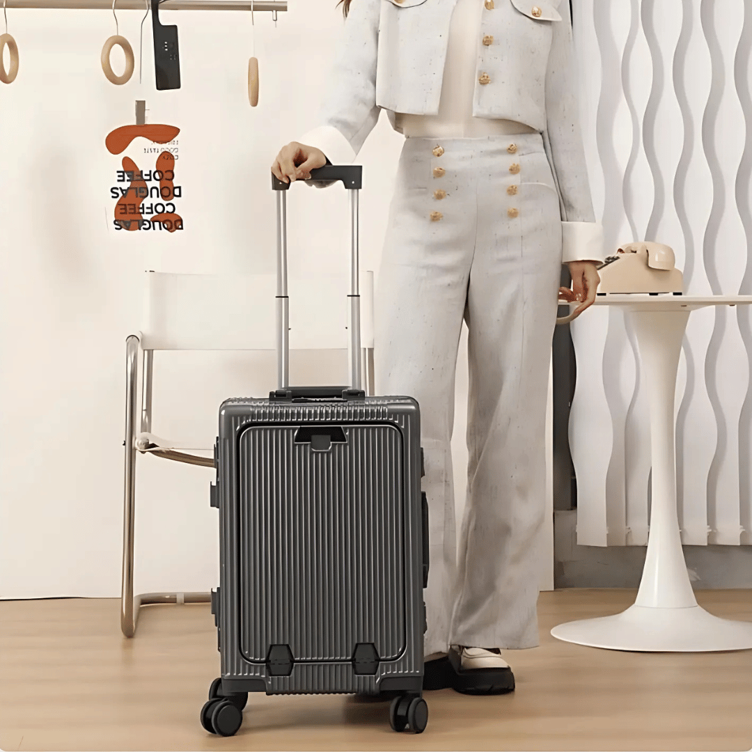 Smart handbagage med integrerad USB-laddningsport för mobil & laptop.