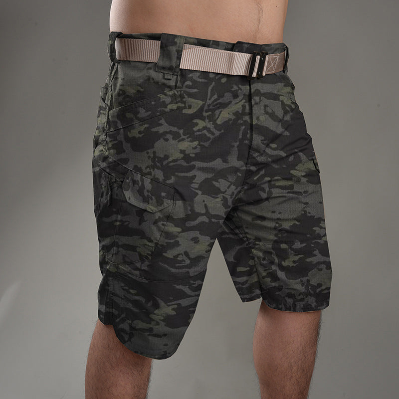 Funktionella friluftsshorts med bälteshällor, perfekta vandringsshorts