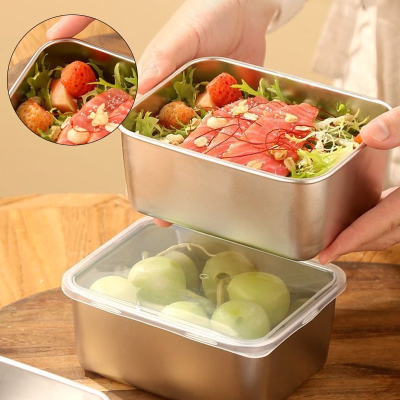 Klassisk matlåda i rostfritt stål som underlättar meal prep och hållbar livsstil