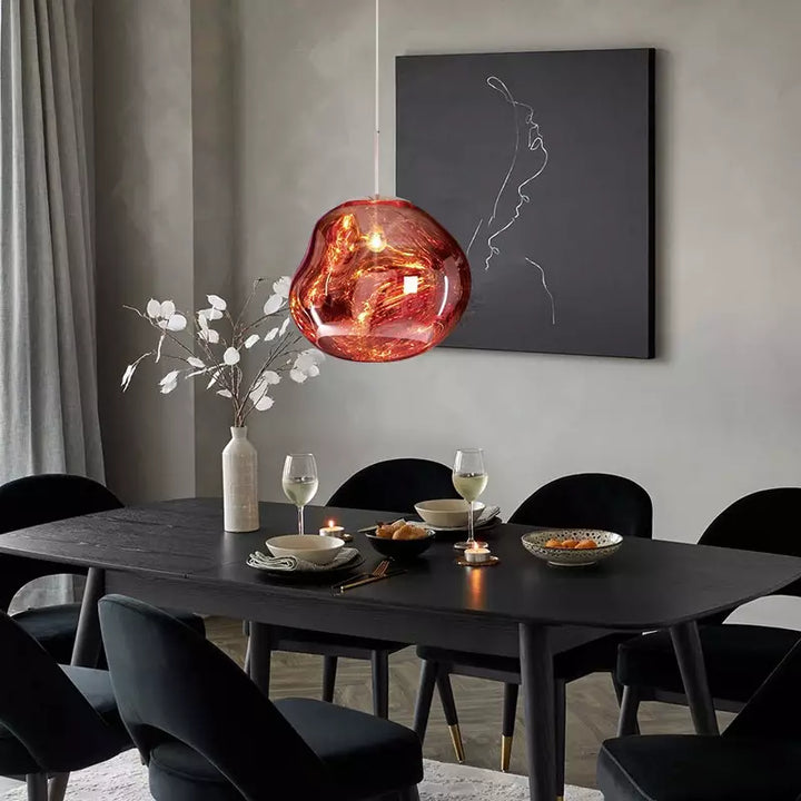 Stämningsfull lampa för vardagsrum eller matplats med trendig look