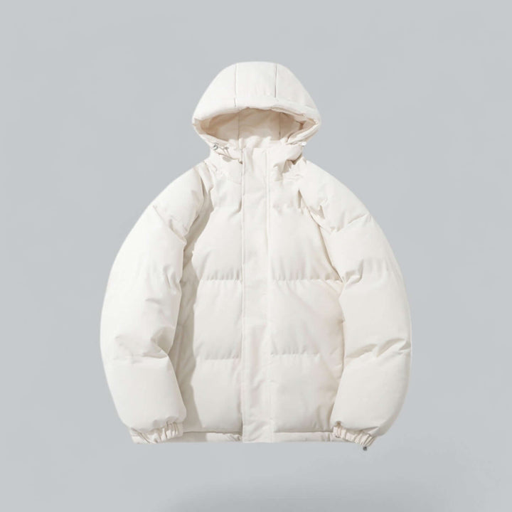 Fickdetalj på funktionell vinterparka för herrmode