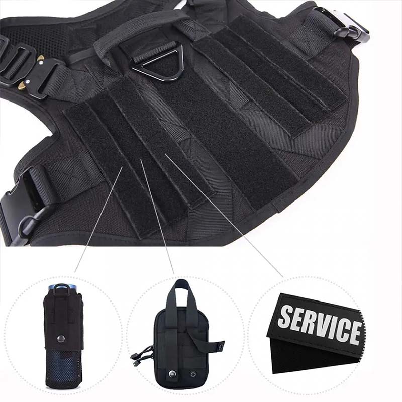 Detaljbild på slitstark militärsele, andningsbart material för komfort under långa promenader.