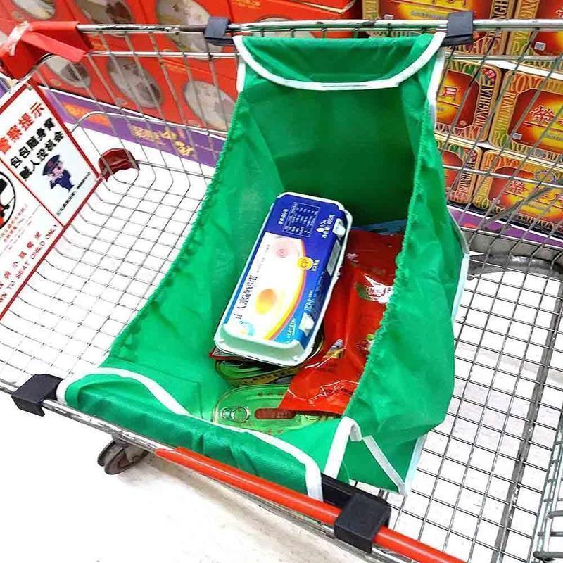 "Miljövänlig unisex shoppingväska, 37x37x25 cm, i slitstarkt nylon, rymlig, perfekt för stormarknadsshopping."