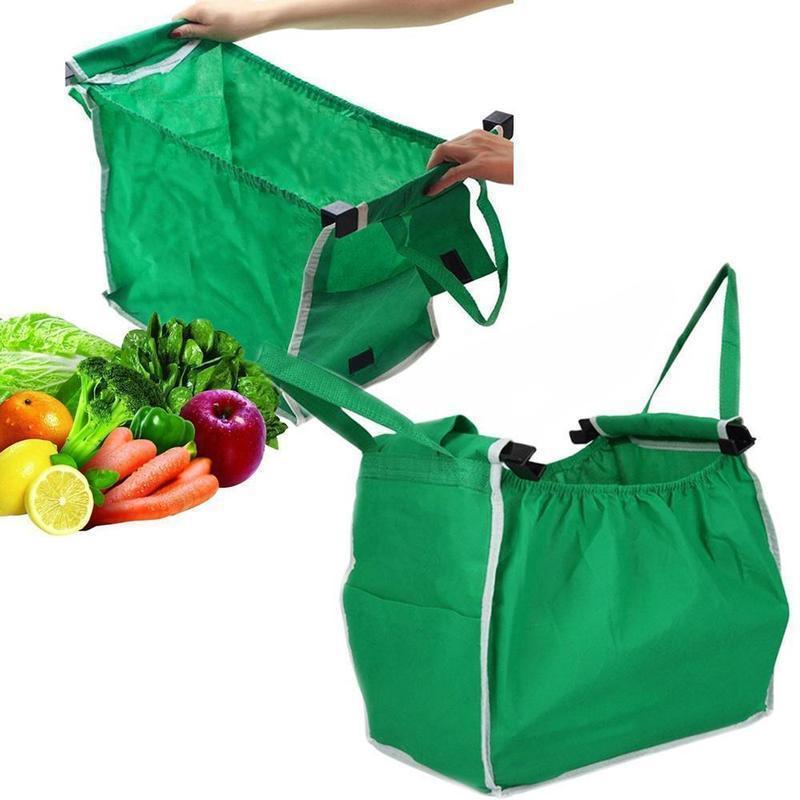 "Miljövänlig unisex shoppingväska, 37x37x25 cm, i slitstarkt nylon, rymlig, perfekt för stormarknadsshopping."