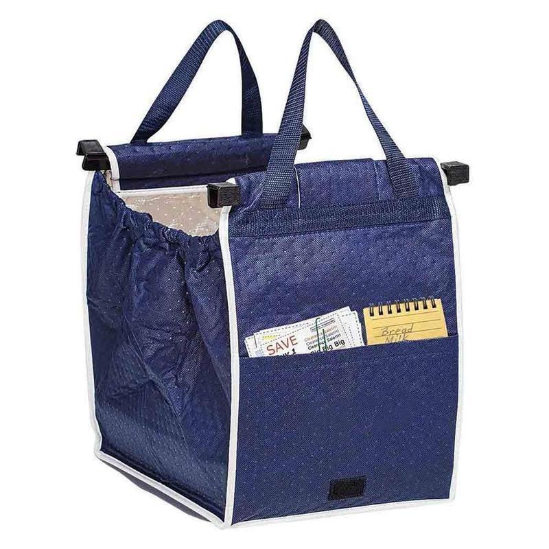 "Miljövänlig unisex shoppingväska, 37x37x25 cm, i slitstarkt nylon, rymlig, perfekt för stormarknadsshopping."