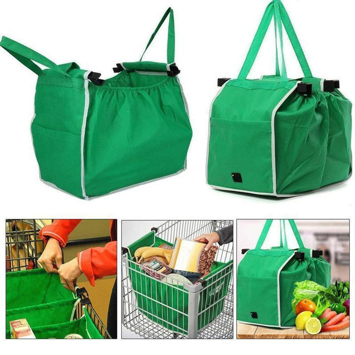 "Miljövänlig unisex shoppingväska, 37x37x25 cm, i slitstarkt nylon, rymlig, perfekt för stormarknadsshopping."