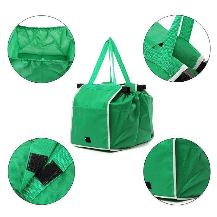 "Miljövänlig unisex shoppingväska, 37x37x25 cm, i slitstarkt nylon, rymlig, perfekt för stormarknadsshopping."