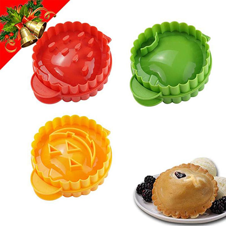 Mini Pajpress, färgglada mönster, köksverktyg för perfekta pajer, röd, grön, gul, kök & matlagning