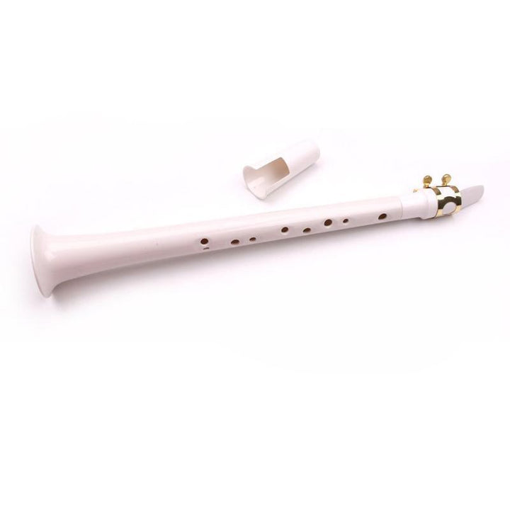 "Mini pocket saxofon för nybörjare, bärbar och lätt med solid ABS-konstruktion, ton nära riktig saxofon, svart färg."