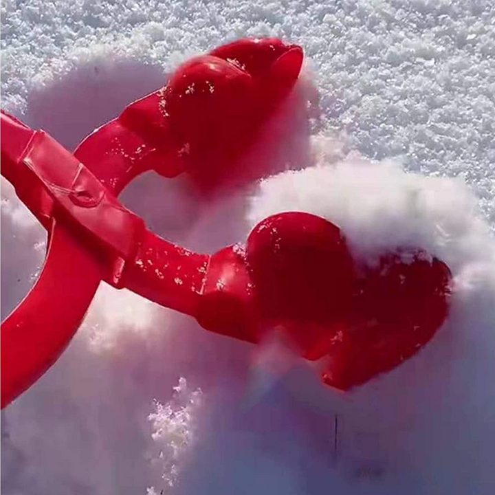 "Mini snögubbeform i färger röd, blå, grön och rosa, perfekt för att skapa små snögubbar för lek utomhus."