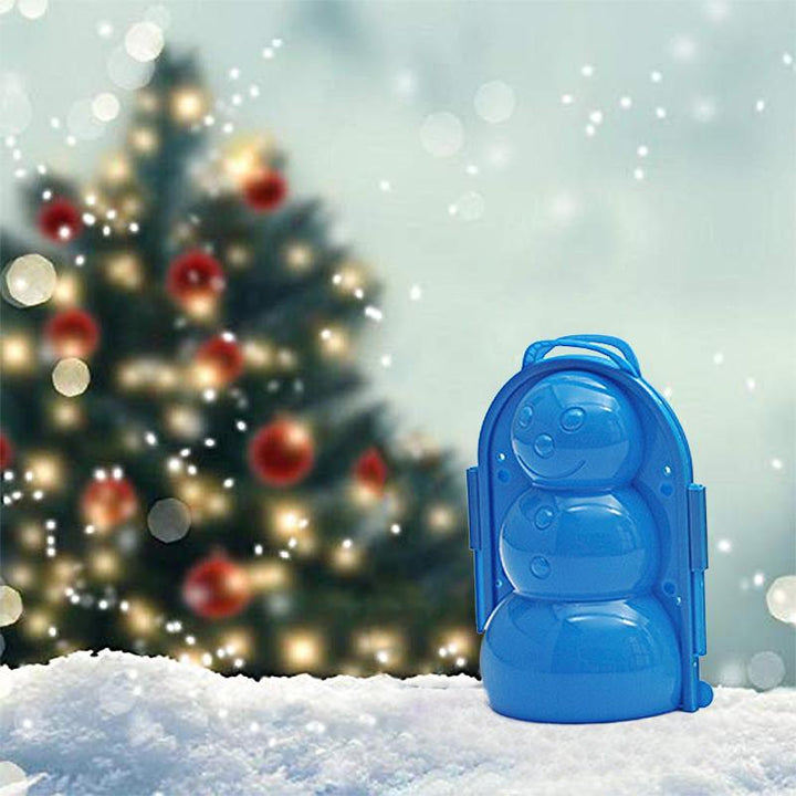 "Mini snögubbeform i färger röd, blå, grön och rosa, perfekt för att skapa små snögubbar för lek utomhus."