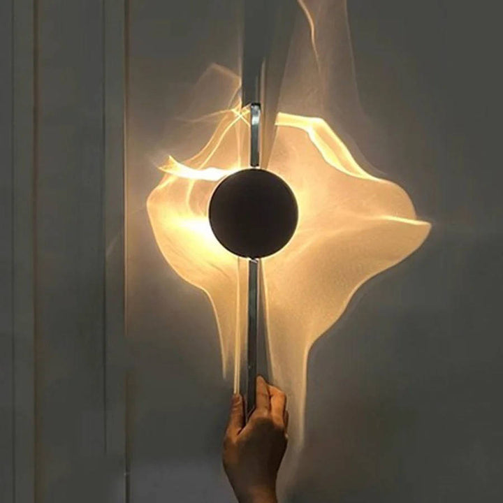 Stilren skandinavisk belysning för hemmet, minimalistisk LED-lampa i profil