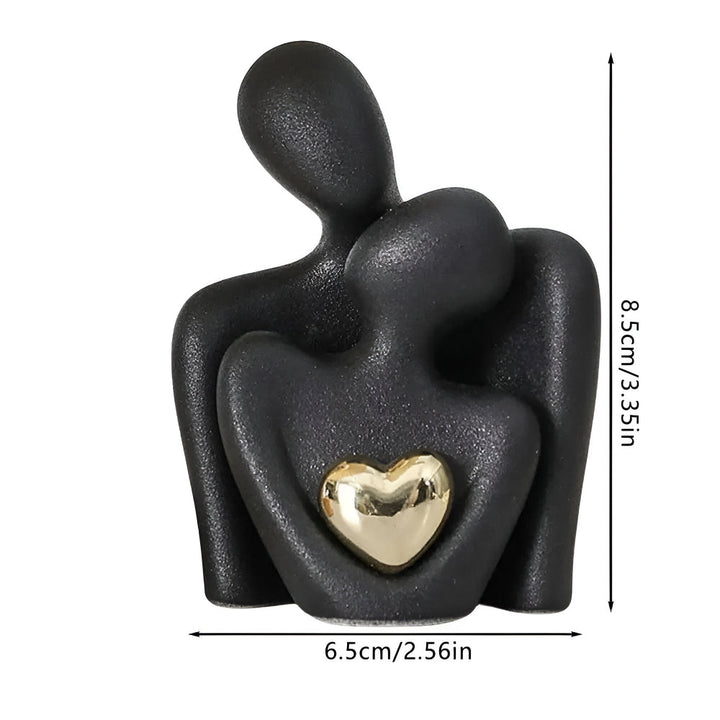 Tidlös minimalistisk parfigur skulptur i keramik, perfekt ornament för modern heminredning.