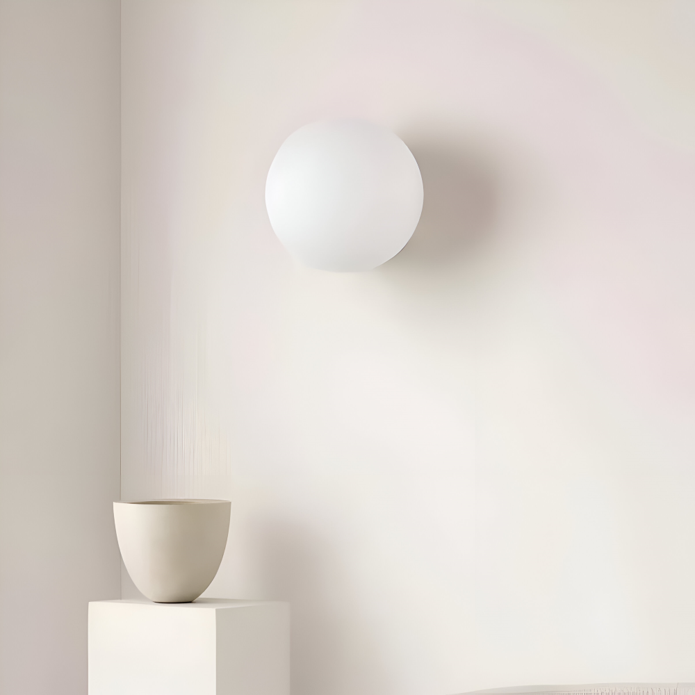 Väggmonterad rund belysning med LED, modern design, idealisk som stämningshöjare.