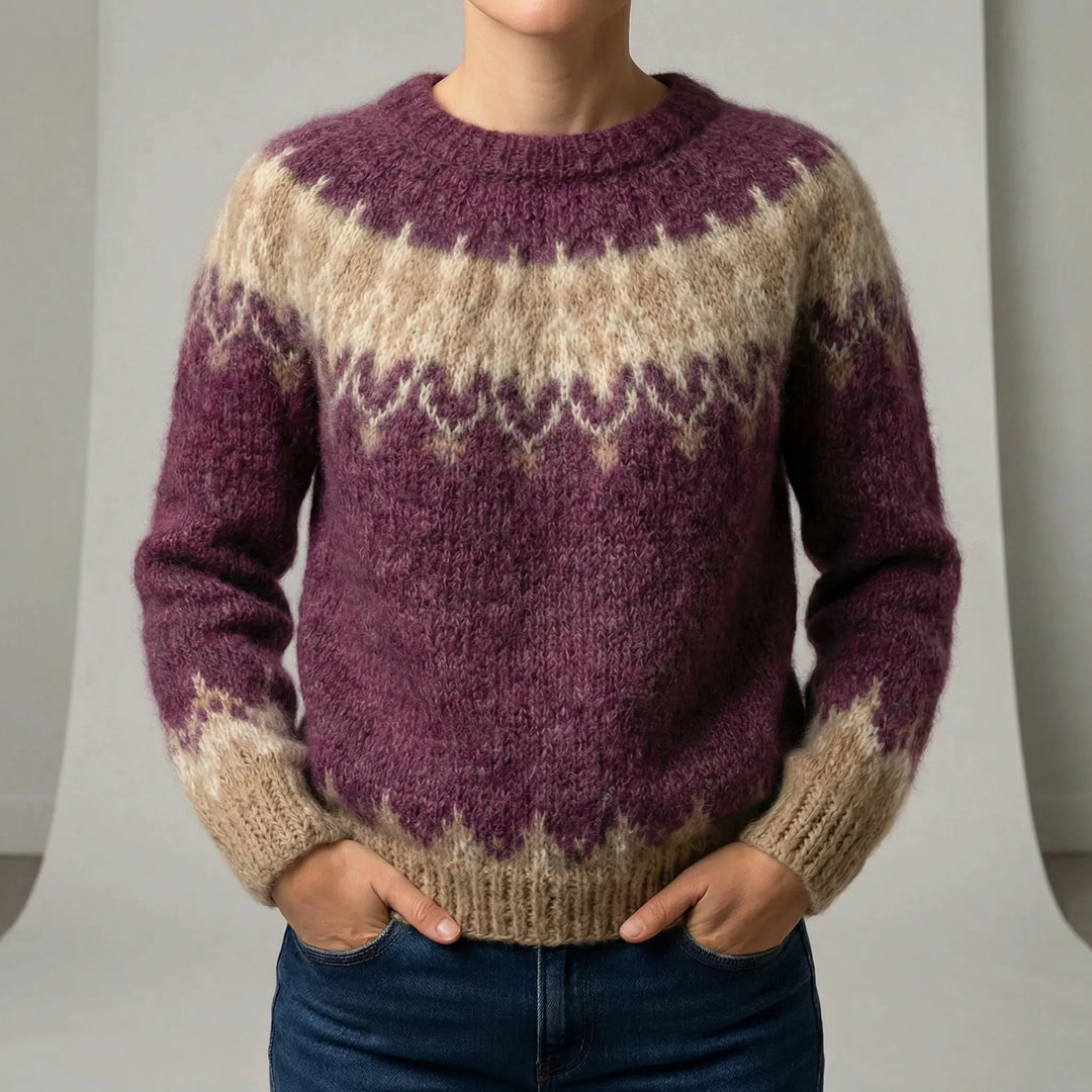 Vardags-pullover för dam: Rundhalsad svart tröja, mjuk och bekväm. Stilren design för alla tillfällen.