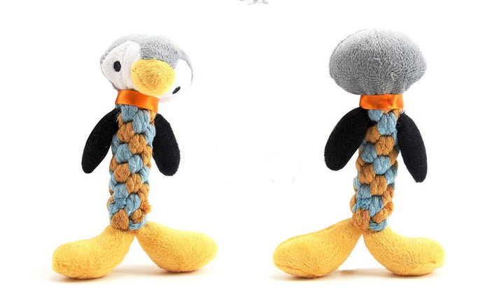 Mysig och ljudande hundleksak i fleece, en omtyckt leksak för alla hundar.