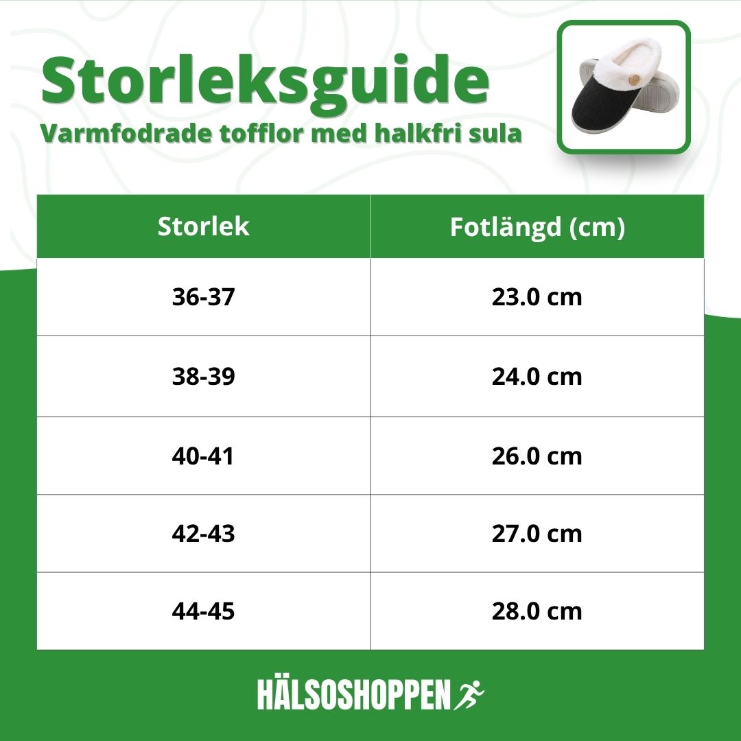 Varmfodrade inomhus-tofflor med bekväm passform och halkfri sula. Perfekta mjuka hemmaskor.