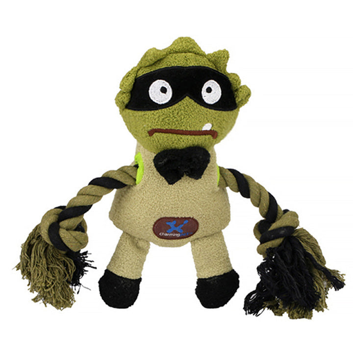 Roligt leksaksmonster mjukdjur för hundar, med pipande ljud och slitstark design för valpar.