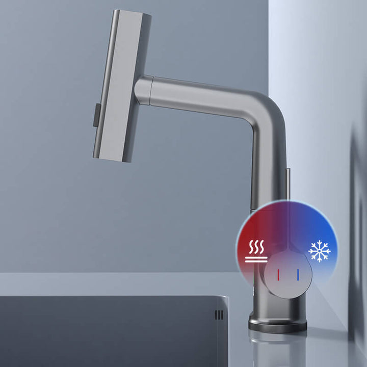Smart hem-kran: 360° vridbar köks- och badrumskran med tydlig temperaturdisplay.