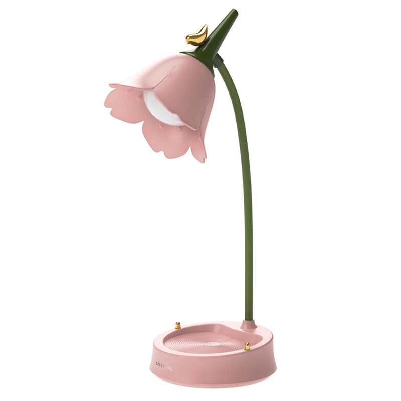 Dekorativ blomformad LED-lampa. Trådlös stämningsbelysning som ger ett mjukt och behagligt sken.