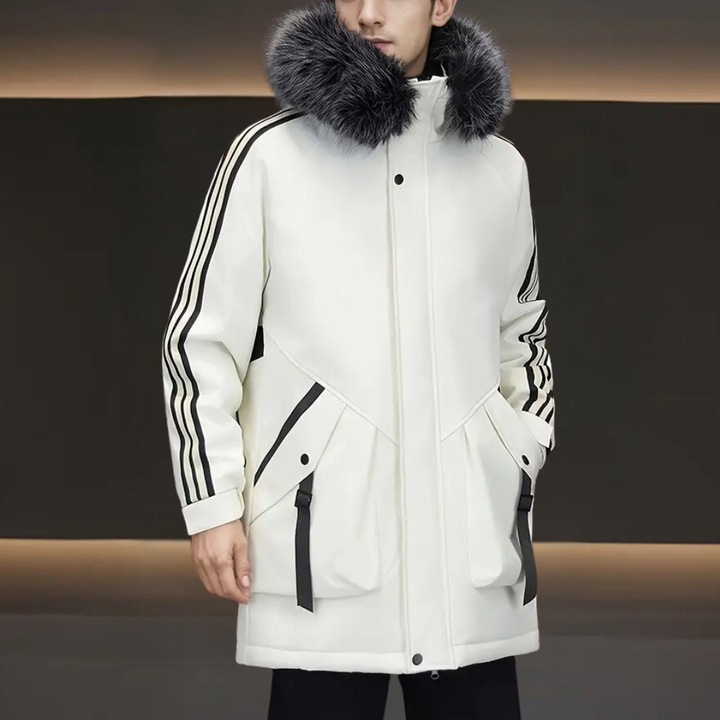 Snygg herr vinterjacka, en varm och modern parkas. Det ultimata ytterplagget för stil och komfort under vintern.