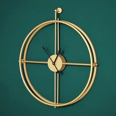 Tystgående kvartsur, modern väggklocka med konstnärlig och stilren design för hemmet.