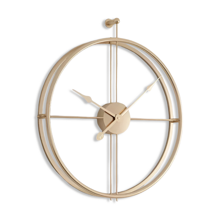 Designväggklocka som en elegant fokuspunkt, en modern och konstnärlig inredningsdetalj.