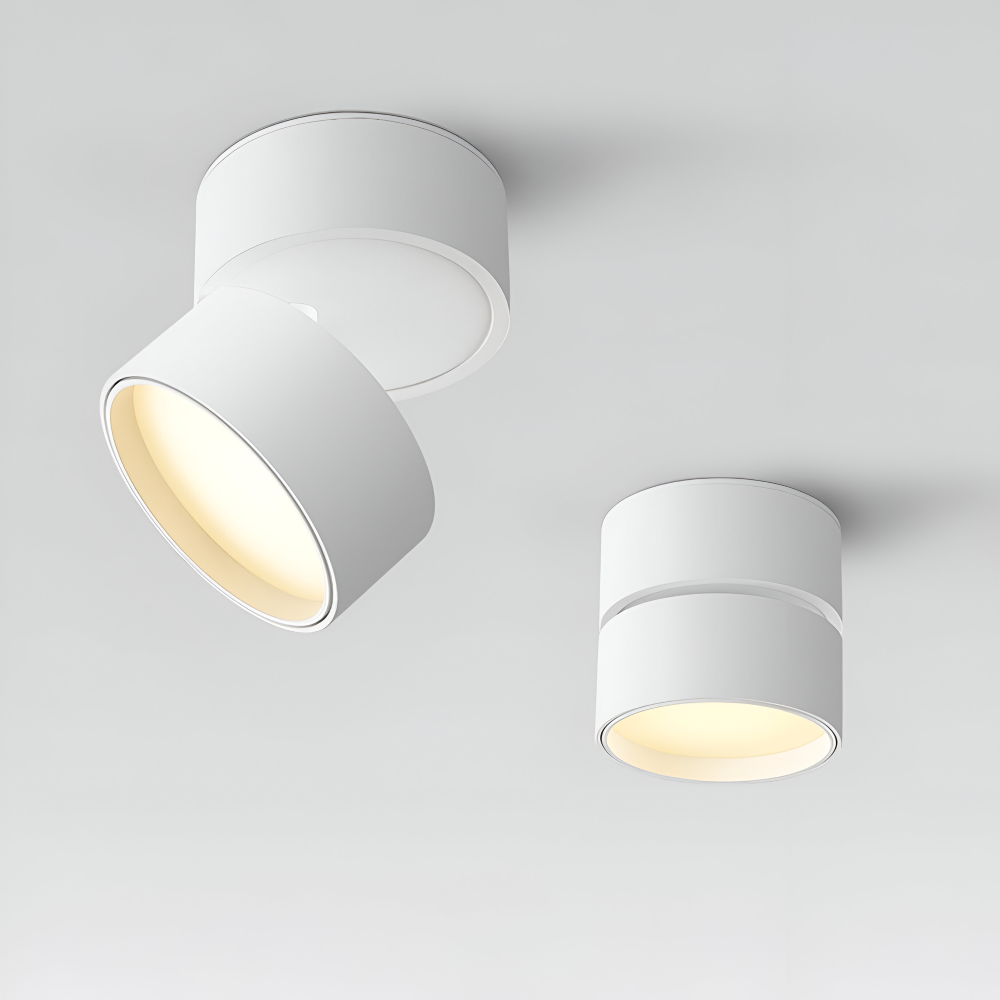 Elegant LED spotlight taklampa för vardagsrummet, skapar en välkomnande atmosfär.