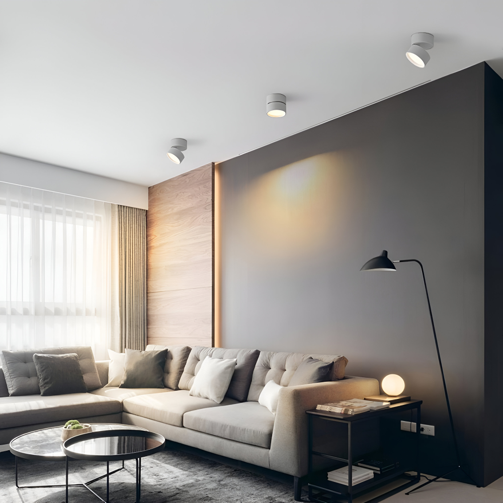 Modern LED-belysning i taket, spotlights för stilfull och funktionell hembelysning.