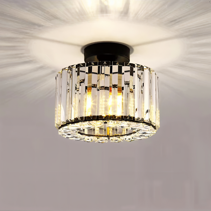 Vit rund taklampa, modern design med LED-belysning för ett ljust hem.
