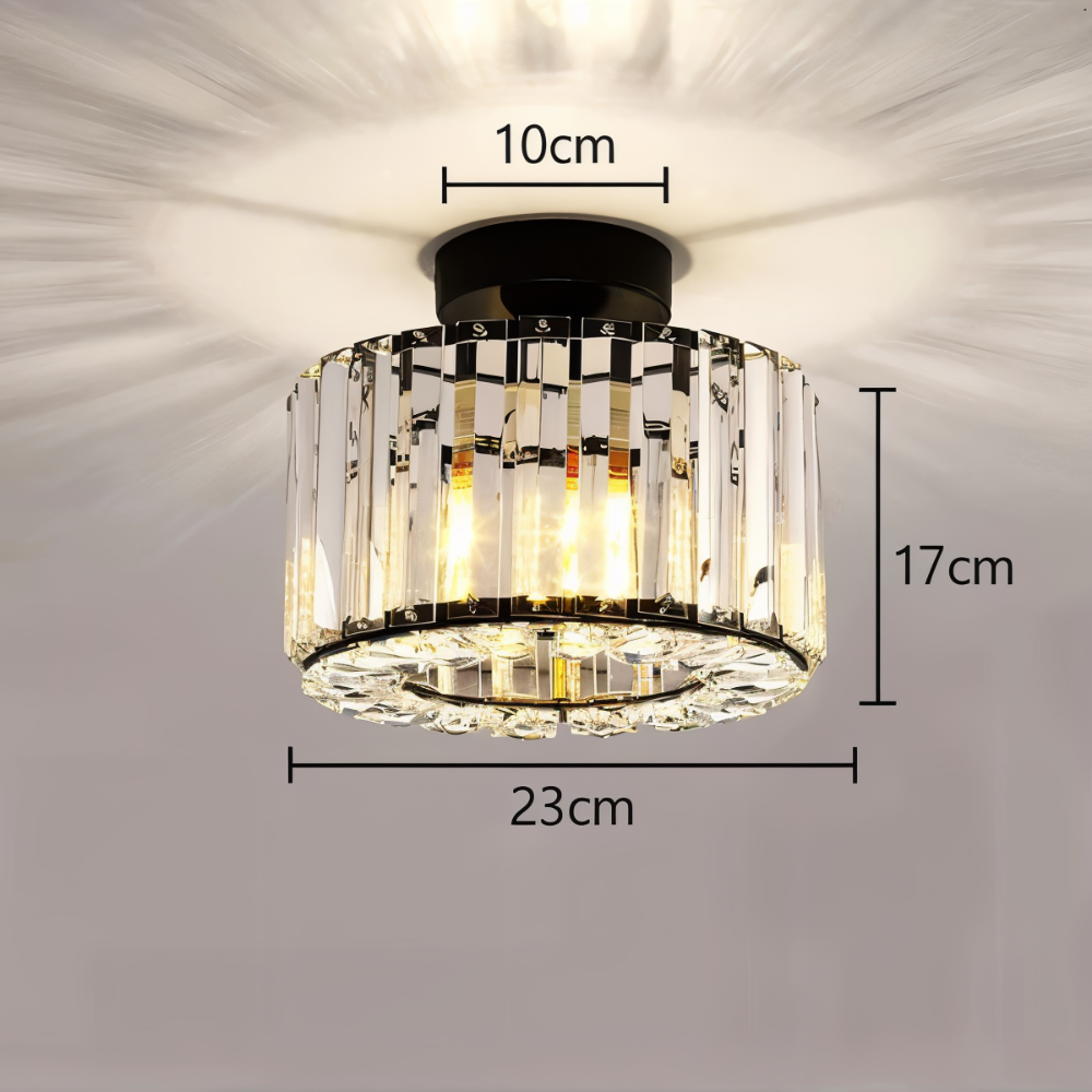 Trendig taklampa, rund form och elegant halvinkapslad design för ett modernt rum.