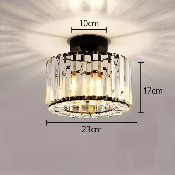 Trendig taklampa, rund form och elegant halvinkapslad design för ett modernt rum.