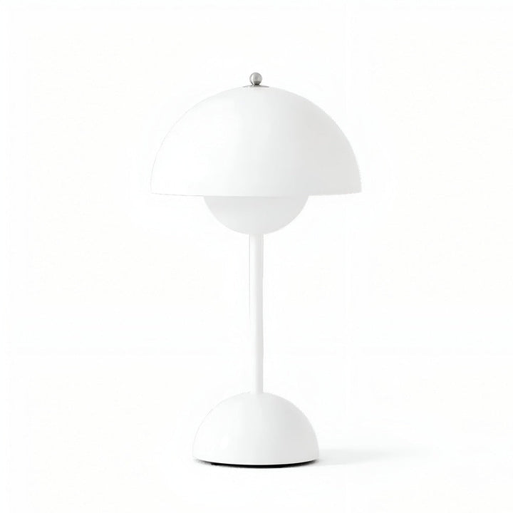 Elegant bordslampa, LED svamplampa i modern stil, uppladdningsbar för flexibel placering.