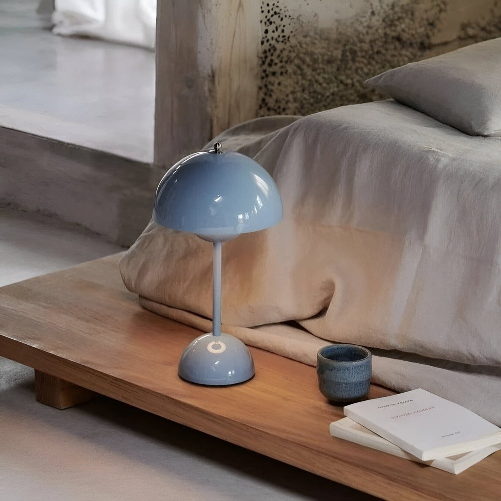 Elegant touchlampa LED svamp, sladdlös och uppladdningsbar, som dekorationslampa.