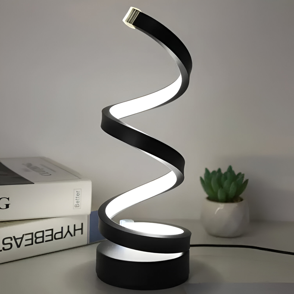 Dimbar modern LED bordslampa, ger stämningsfullt ljus för hem och kontor med energismart teknik.